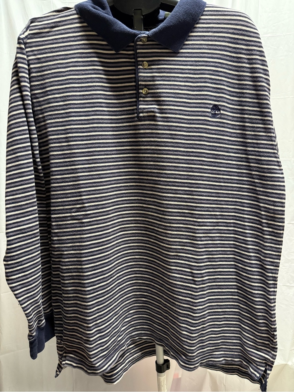 Vintage Timberland Striped Long Sleeve Polo Shirt Men’s XL Y2K